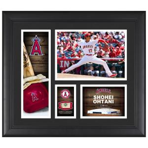 MLB 大谷翔平 エンゼルス フォトフレーム 実使用ボール ピース グッズ Player Hitting Collage Fanatics Authentic｜selection-j