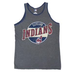 MLB インディアンス Tシャツ ワフー酋長 Chief Wahoo Tank Top チャコール｜selection-j