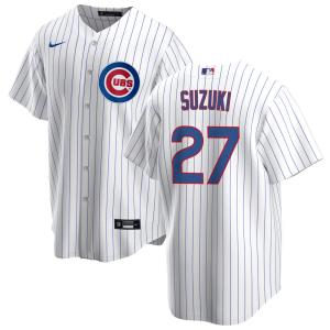 MLB 鈴木誠也 カブス ユニフォーム レプリカジャージ Replica Jersey ナイキ/Nike ホーム ホワイト 23wbsf｜selection-j