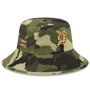 MLB タイガース バケットハット 2022 アームドフォースデー Armed Forces Day キャップ ニューエラ/New Era カモ｜selection-j