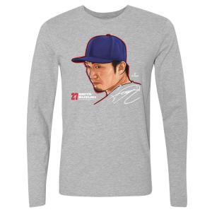 MLB 鈴木誠也 カブス Tシャツ Chicago C Profile WHT 500Level ヘザーグレー｜selection-j