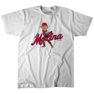 【海外限定版】MLB ヤディエル・モリーナ カージナルス Tシャツ カリカチュア Caricature T-Shirt BreakingT ホワイト｜selection-j