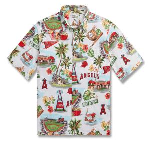 MLB エンゼルス アロハシャツ ハワイアン Scenic Aloha Shirt レインスプーナー Reyn Spooner｜selection-j