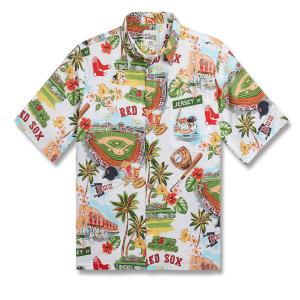 MLB レッドソックス アロハシャツ ハワイアン Scenic Aloha Shirt レインスプーナー Reyn Spooner｜selection-j