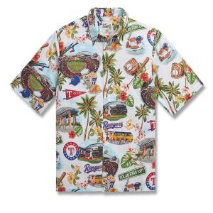 MLB レンジャーズ アロハシャツ ハワイアン Scenic Aloha Shirt レインスプーナー Reyn Spooner｜selection-j