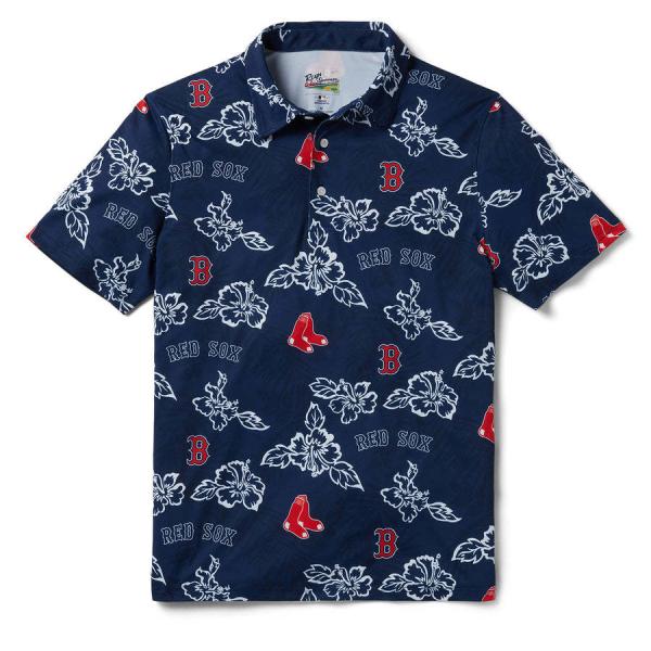 MLB レッドソックス ポロシャツ ハワイアン PUA PERFORMANCE POLO レインスプ...