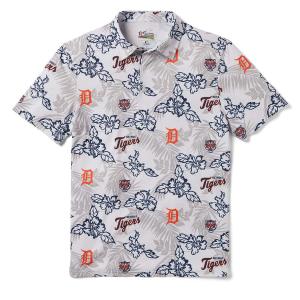 MLB タイガース ポロシャツ ハワイアン PUA PERFORMANCE POLO レインスプーナー Reyn Spooner ホワイト｜selection-j