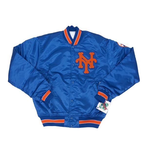 MLB メッツ ジャケット サテン ダイアモンドコレクション Jacket  デッドストック一点物 ...