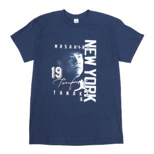 MLB 田中 将大 ヤンキース Tシャツ Signature Series T-Shirt Gildan ネイビー｜selection-j