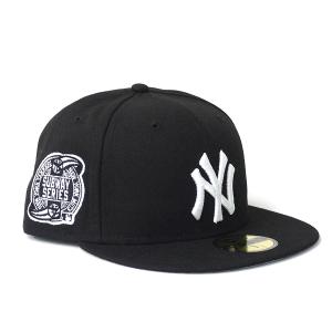 MLB ヤンキース キャップ 59FIFTY サイドパッチアップ Black Cap ニューエラ/New Era サブウェイシリーズ2000 ブラック｜selection-j