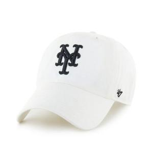 MLB メッツ キャップ Clean Up Cap 47Brand ホワイト ブラック｜selection-j