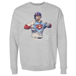 MLB ブライス・ハーパー フィリーズ スウェット Philadelphia Super Bryce Crewneck Sweatshirt 500Level ヘザーグレー｜selection-j