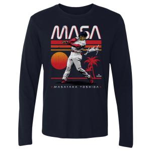 MLB 吉田正尚 レッドソックス Tシャツ Boston MASA T-Shirt ロングスリーブ 500Level ネイビー｜selection-j