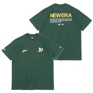 MLB アスレチックス Tシャツ SS Cotton T-Shirt ニューエラ/New Era ダークグリーン｜selection-j