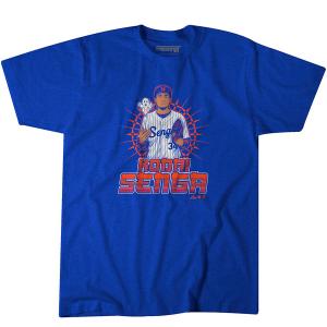 【海外限定版】MLB 千賀滉大 メッツ Tシャツ オバケフォーク SENGA&GHOST FORK T-shirt BreakingT ロイヤル｜selection-j