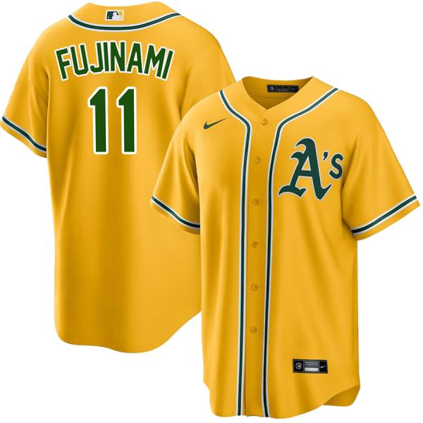 MLB 藤浪晋太郎 アスレチックス ユニフォーム Player Replica Jersey 球場限...