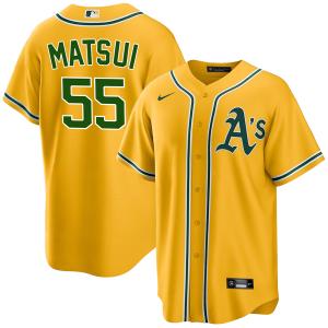 MLB 松井 秀喜 アスレチックス ユニフォーム Player Replica Jersey 球場限定 ナイキ/Nike オルタネート ゴールド｜selection-j