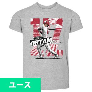 MLB 大谷翔平 エンゼルス Tシャツ キッズ ユース Los Angeles A Rough WHT 500Level ヘザーグレー｜selection-j