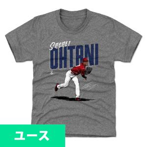 MLB 大谷翔平 エンゼルス Tシャツ キッズ ユース Chisel WHT 500Level グレー｜selection-j