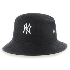 MLB ヤンキース バケットハット キャップ Bucket Hat 47Brand ブラック｜selection-j