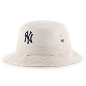 MLB ヤンキース バケットハット キャップ Bucket Hat 47Brand ナチュラル｜selection-j