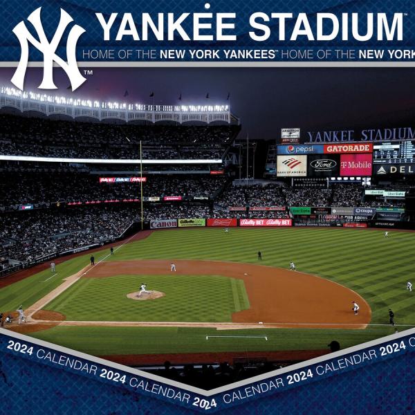MLB ヤンキース カレンダー 2024 Yankee Stadium 壁掛け Wall Calen...