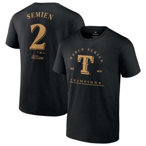 MLB マーカス・セミエン レンジャーズ Tシャツ 2023 ワールドシリーズ 優勝記念 Champions Name & Number Fanatics ブラック｜selection-j