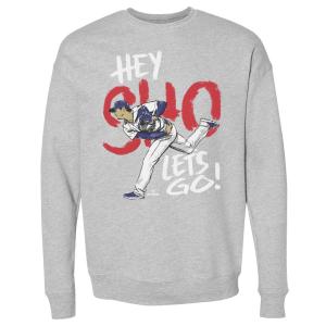 MLB 大谷翔平 ドジャース スウェット Los Angeles D Hey Sho W WHT Crewneck Sweatshirt 500Level ヘザーグレー｜selection-j