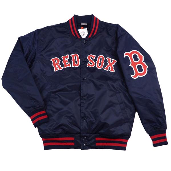 MLB レッドソックス ジャケット サテンジャケット アウター Fanatics ネイビー