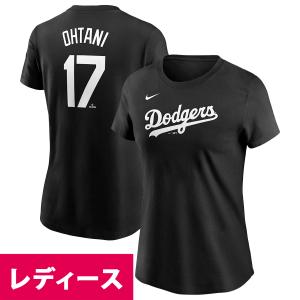 MLB 大谷翔平 ドジャース Tシャツ Women's レディース 2024 Fuse ネーム&ナンバー T-Shirt ナイキ/Nike ブラック｜selection-j