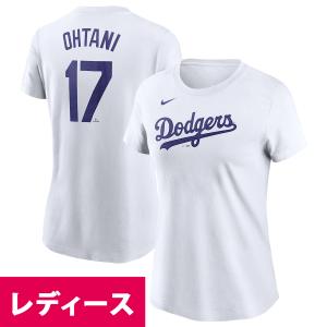 MLB 大谷翔平 ドジャース Tシャツ Women's レディース 2024 Fuse ネーム&ナンバー T-Shirt ナイキ/Nike ホワイト｜selection-j