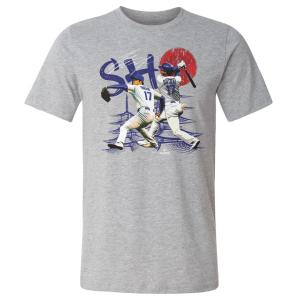 MLB 大谷翔平 ドジャース Tシャツ Los Angeles D SHO Dual WHT T-Shirt 500Level ヘザーグレー｜selection-j