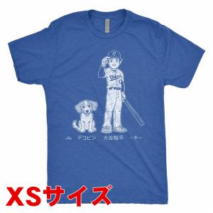 【海外限定版】MLB 大谷翔平 ドジャース Tシャツ Shohei & Dekopin T-Shirt RotoWear ロイヤル