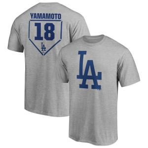 MLB 山本由伸 ドジャース Tシャツ RBI Logo T-Shirt Fanatics Branded ヘザーグレー｜selection-j