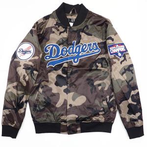 MLB ドジャース ジャケット 2601 - MEN'S SATIN JACKET (Camo) Pro Standard プロスタンダード カモ｜selection-j