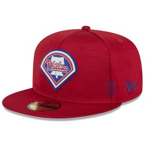 MLB フィリーズ キャップ 2024 クラブハウス Clubhouse 59FIFTY Fitted Hat ニューエラ/New Era レッド｜selection-j