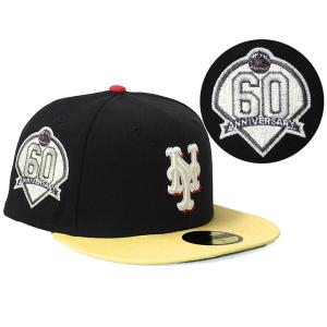 MLB メッツ キャップ 59FIFTY NPB Team Color Cap (Hawks）福岡カラー ニューエラ/New Era ブラック ゴールド｜selection-j