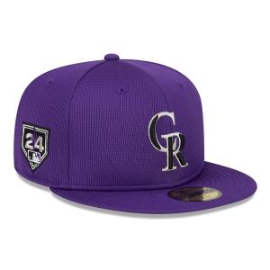 MLB ロッキーズ キャップ 2024 スプリングトレーニング 59FIFTY Fitted Hat ニューエラ/New Era パープル｜selection-j