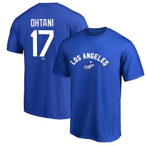 MLB 大谷翔平 ドジャース Tシャツ ネーム＆ナンバー Tシャツ 背番号 Name&Number Fanatics Branded ロイヤル｜selection-j