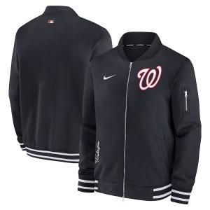 MLB ナショナルズ ジャケット 2024 選手着用モデル オーセンティック Full-Zip Bomber Jacket ナイキ/Nike ネイビー｜selection-j