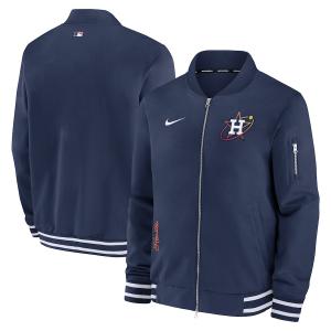 MLB アストロズ ジャケット 2024 選手着用モデル オーセンティック Game Time Bomber Full-Zip Jacket ナイキ/Nike ネイビー｜selection-j