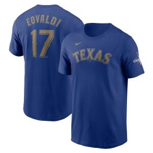 MLB ネイサン・イオバルディ レンジャーズ Tシャツ 2024ゴールドコレクション WS優勝  ネーム＆ナンバー ナイキ/Nike ロイヤル｜selection-j