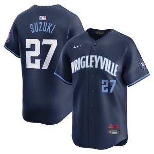 MLB 鈴木誠也 カブス ユニフォーム シティーコネクト リミテッドジャージ City Connect ナイキ/Nike ネイビー｜selection-j