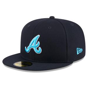 MLB ブレーブス キャップ 【海外版】 2024 Father's Day 父の日 59FIFTY Fitted Hat ニューエラ/New Era ネイビー｜selection-j
