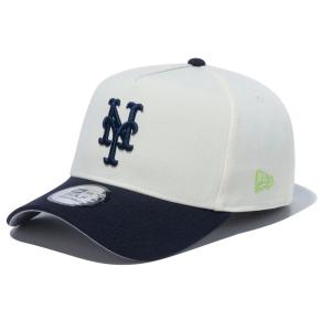 MLB メッツ キャップ ゴルフ Golf 9FORTY 2Tone A-Frame ニューエラ/New Era クロームホワイト ネイビー｜selection-j