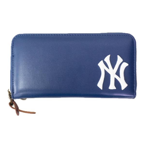MLB ヤンキース PU長財布 イーカム/E-come ネイビー