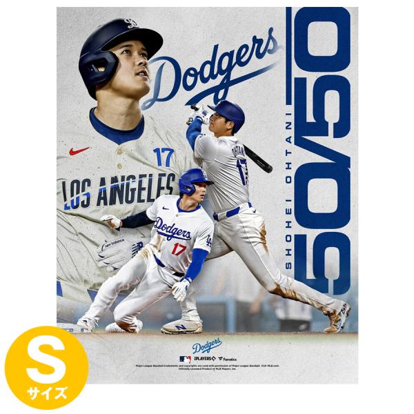 MLB 大谷翔平 ドジャース ポスター 50/50達成記念 Club Season Record C...