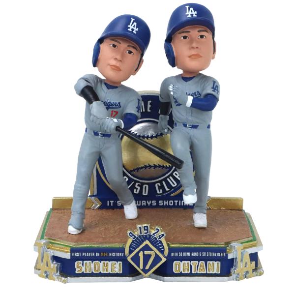 MLB 大谷翔平 ドジャース ミニボブルヘッド 【550個限定】50/50達成記念 Bases Mi...