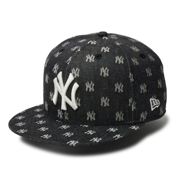 MLB ヤンキース キャップ ジャガード 9FTFTY ニューエラ/New Era クロームネイビー...