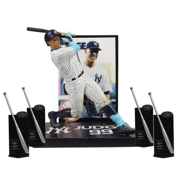 MLB アーロン・ジャッジ ヤンキース フィギュア 7-Inch Posed Figure シルバー...